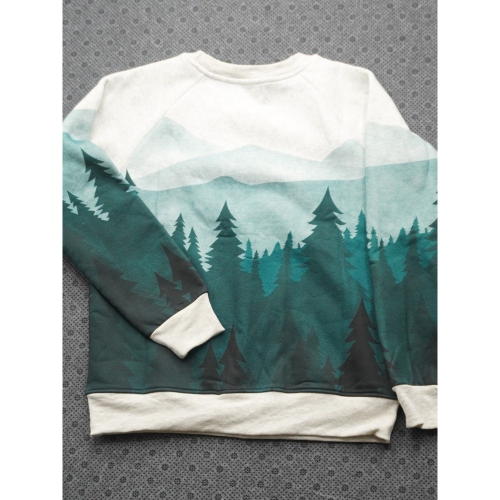 L.A. Soul Wear With Style Forest Landscape Sweatshirt Size Small Nature Print - Picture 2 of 10